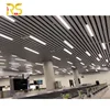 professional airport linear pipe suspended aluminum metal straight tube ceiling