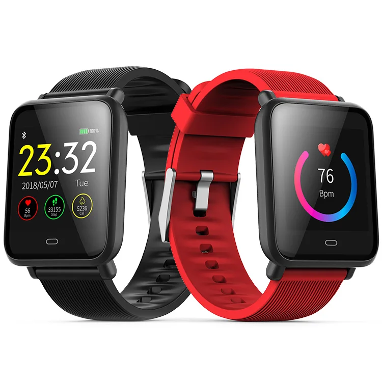 

Big Screen Smart Watch Q9 with SDK Accurate Blood Pressure Sensor built in 2 Strap Design Suitable for Men and Women