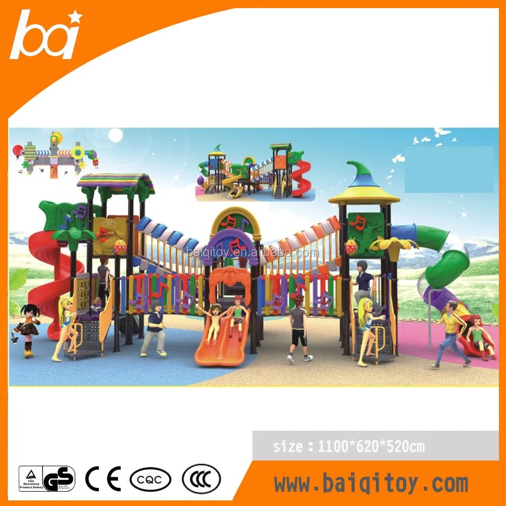 China Daycare Plastic Toy Park Outdoor Playground Equipment With Slide
