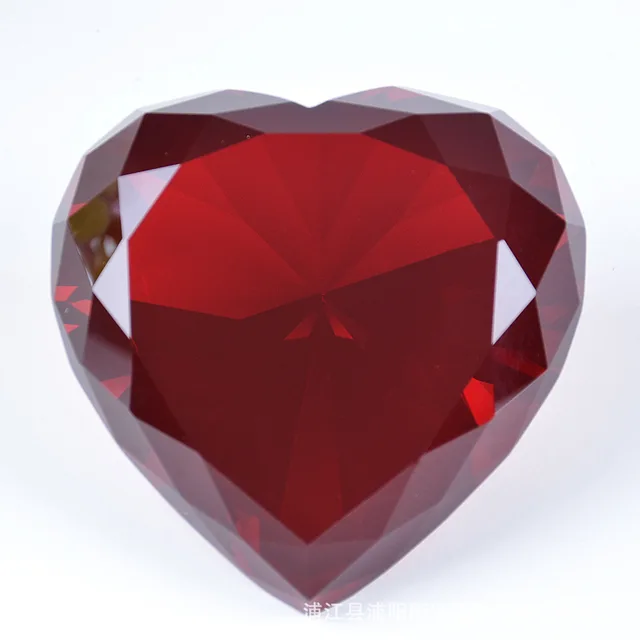 optic heart shaped crystal colorful diamond for wedding favor