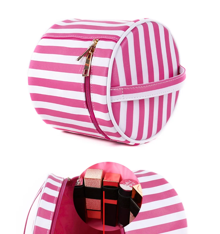 Pu Leather Cosmetic Bags Wholesale Cosmetic Bag Set Organizer Pink