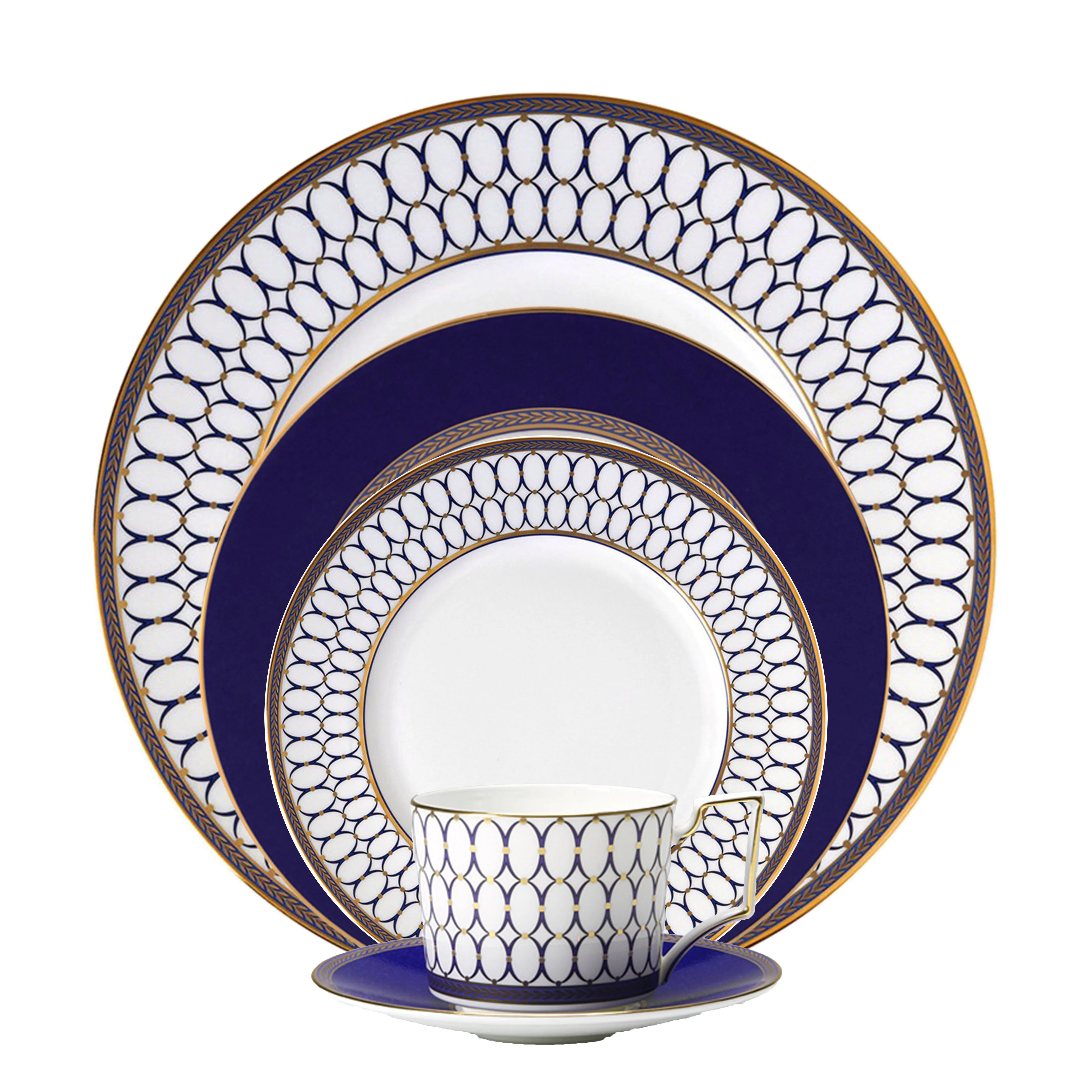 

Wholesale high quality homeware crockery sets navy blue bone china dinner set dinnerware sets, Blue and white