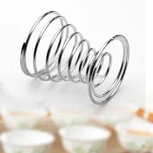 Image of Mini stainless steel material Holder Stand Spring Wire Egg Tray Egg Cup Boiled