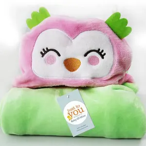 Wholesale 3D Animal Fleece Swaddle Baby Blanket Y126