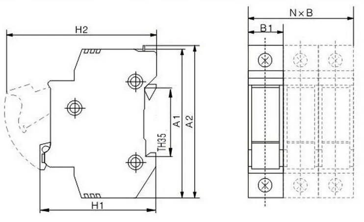 RT18-32X cylindrical fuse holder with 32A 500V low voltage 10*38mm thermal fuse