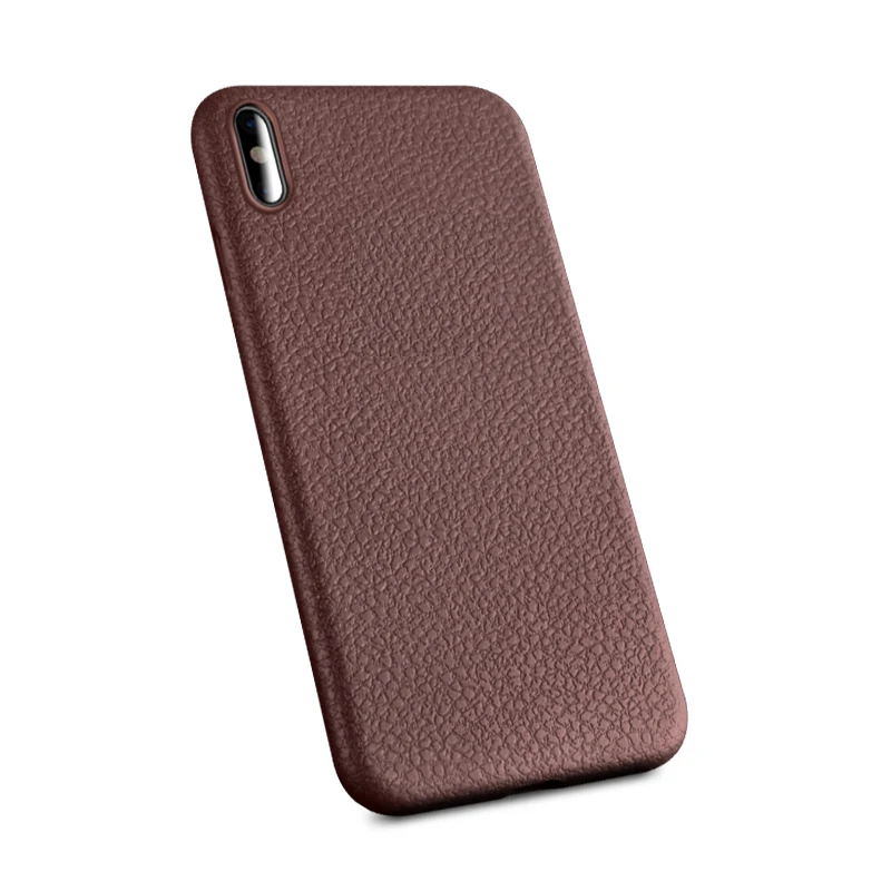 
Soft tpu leather phone case for iPhone X full angle protect 