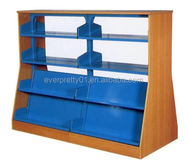 
Sturdy School Furniture Wooden Library Bookshelf 