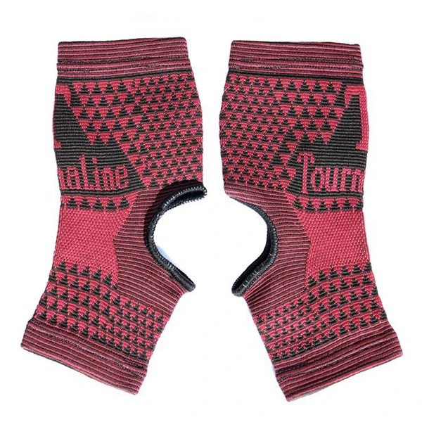 

Tourmaline ankle protector pad knitted ankle guard, Wine red