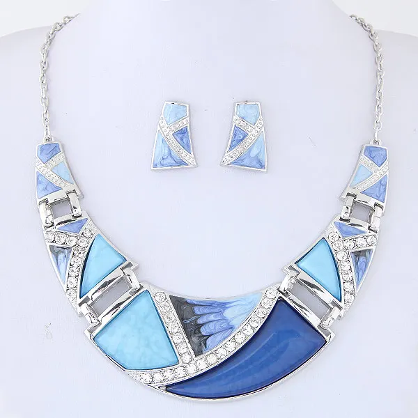 

Fashion Resin statement necklace and earrings set Fashion jewelry set WY100922135