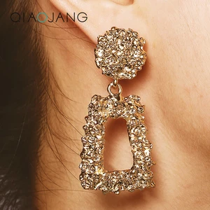 2019 Wholesale Exaggerated Big Large Golden Africa Style Geometry Design Hoop Earring For Women