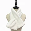2019 New Arrival hot sale cheap winter woman crossed soft small faux rabbit fur scarf with 9 plain colors