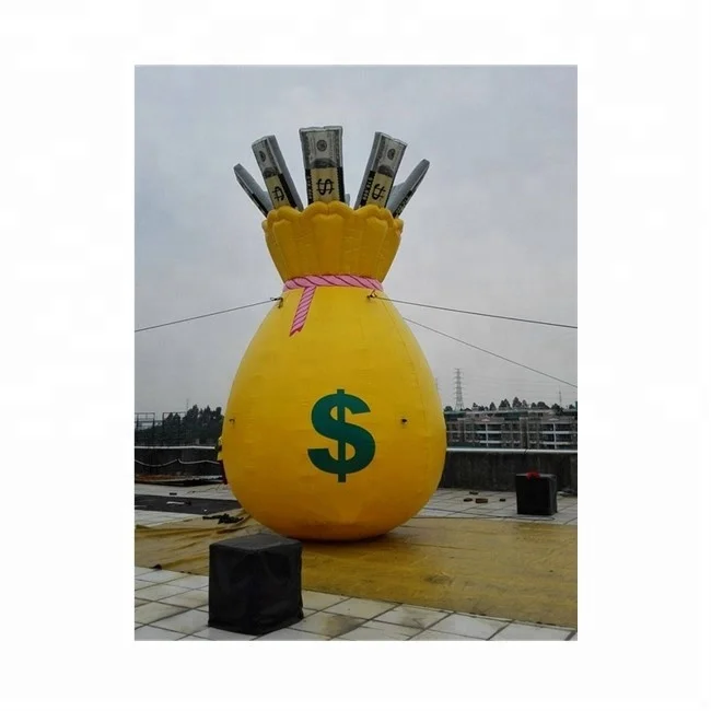 Наружной Рекламы Гигантские Надувные мешок денег/надувные кошелек шар, мешок