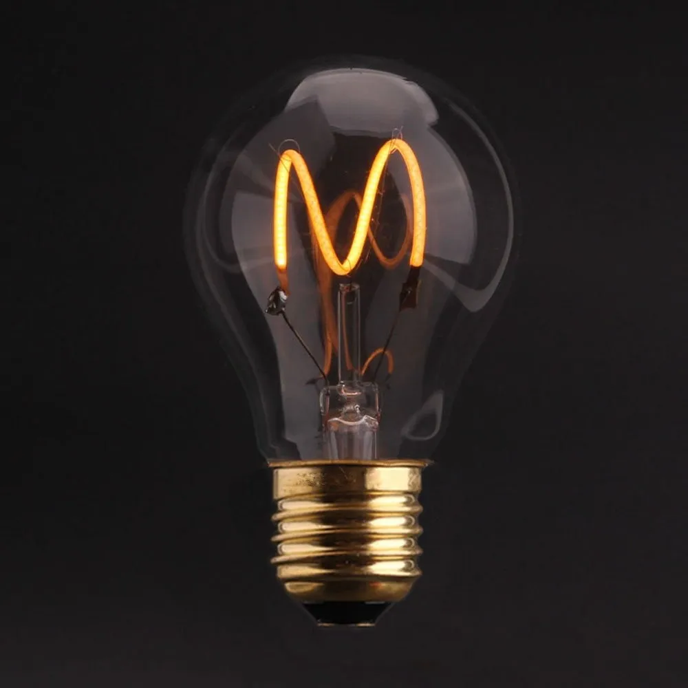 复古爱迪生 led 灯泡螺旋柔性 led 灯丝灯泡 e26 基地可调光 led 螺旋