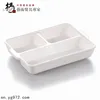 Fast food restaurant melamine lunch plates with 3 sections