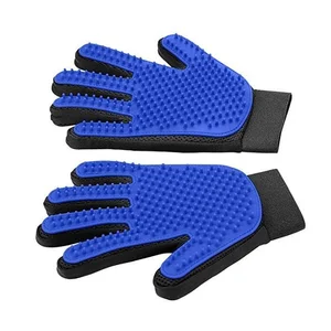Image of Gentle Pet Cat Dog Animal Puppy Shower Massage Hair Washing Grooming Shedding Fur Remover Brush Glove