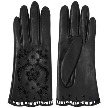 embroidered leather gloves