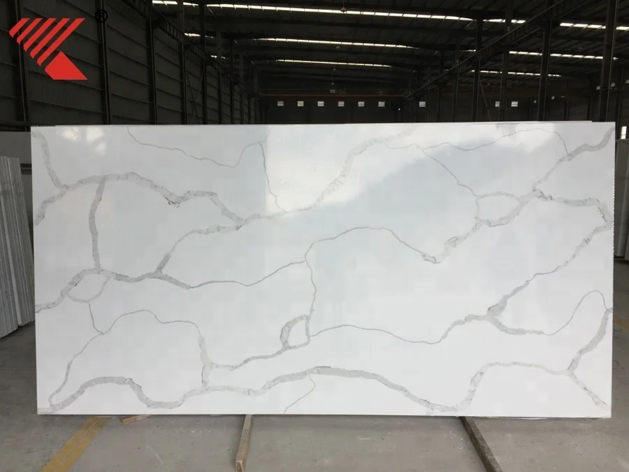 SUPER QUALITY 3200x1600mm Artificial Calacatta white Quartz Stone