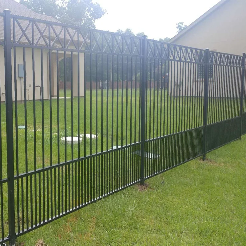 Standard-duty 4 Ft. H X 6 Ft. W Black Aluminum Pre-assembled Fence ...