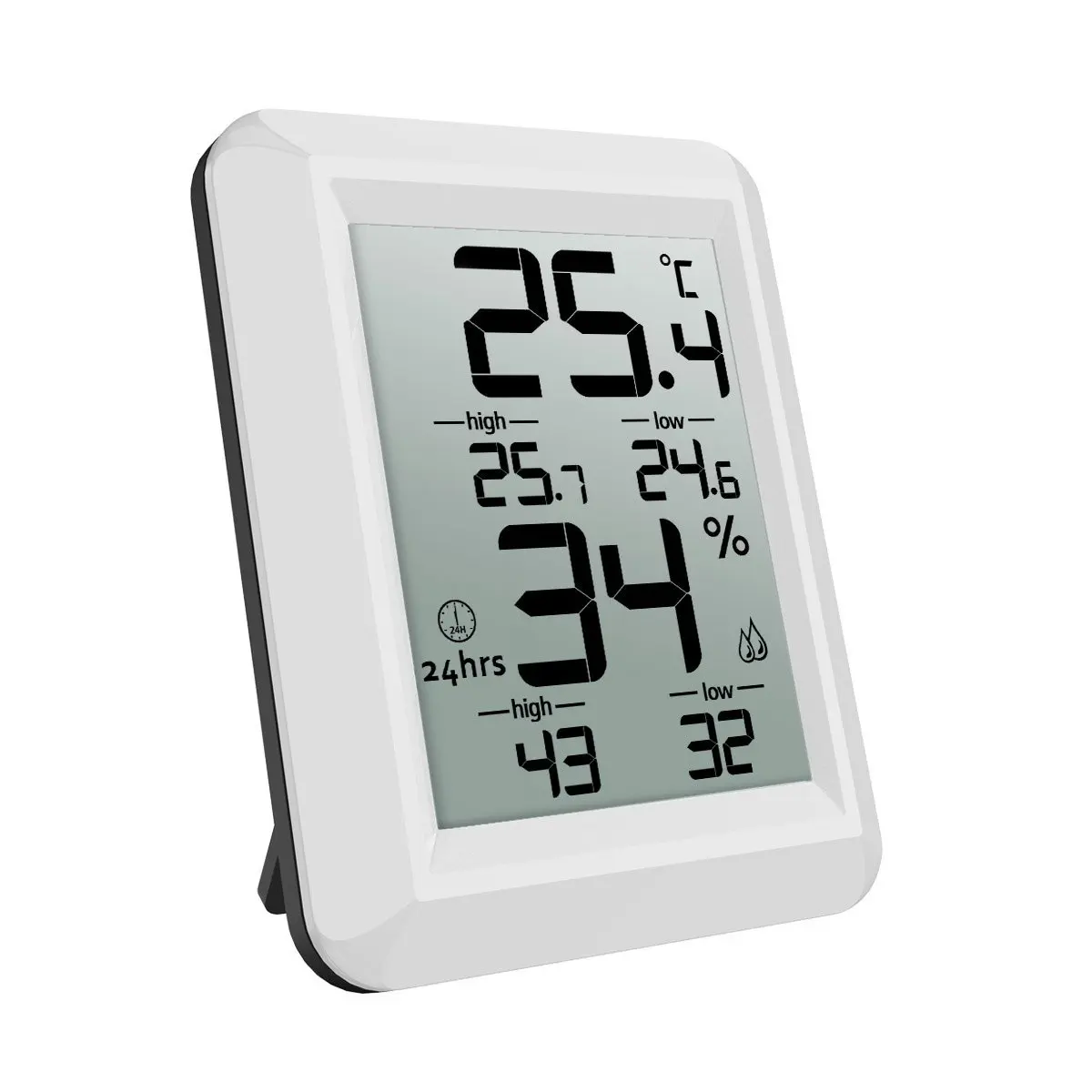 Buy Indoor Hygrometer Thermometer Max/Min Records, Baldr Magnetic