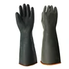 35 cm long matte black industrial chemical resistant Latex Gloves