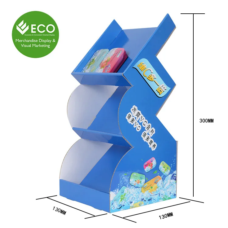 Creative Cardboard Countertop Display Stand For Vc Candy Vc