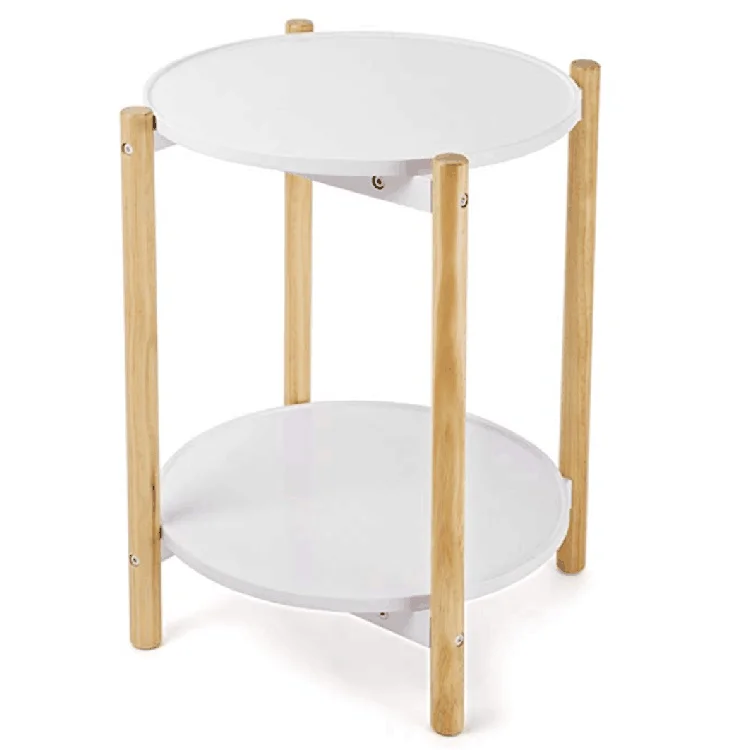 2-tier Round Coffee Table Side Table Morden Wholesales For Living Room