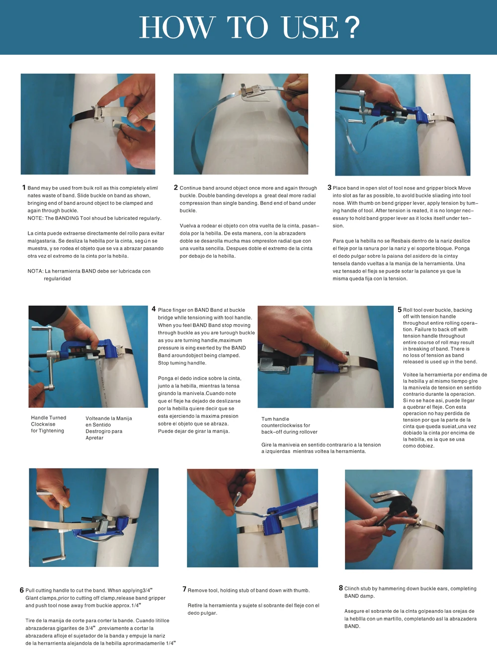 20mm Hand Manual Stainless Steel Banding Tool Tensioning Tool For Cable Installation Buy