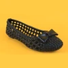Hot sale low pump office lady ballet flats glitter ballerina shoes women