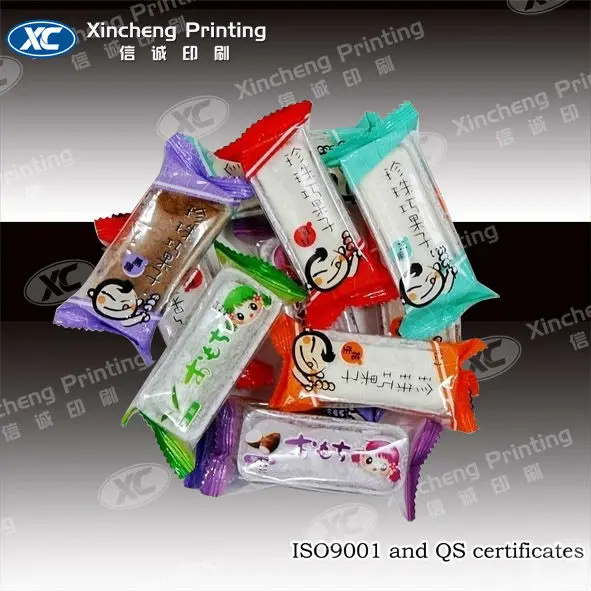Custom Printing Plastic Clear Candy Wrappers For Automatic Packing