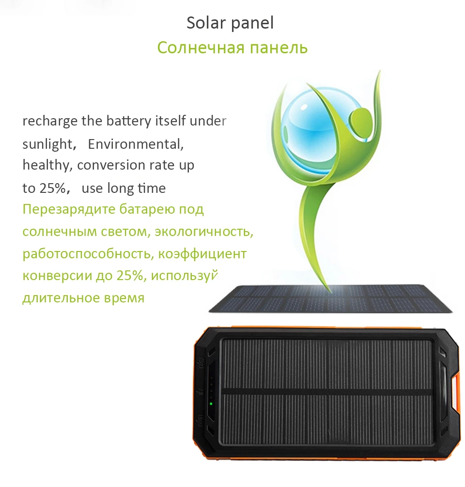 Solar power bank 24000mah mobile charger power bank battery for samsung - ANKUX.COM