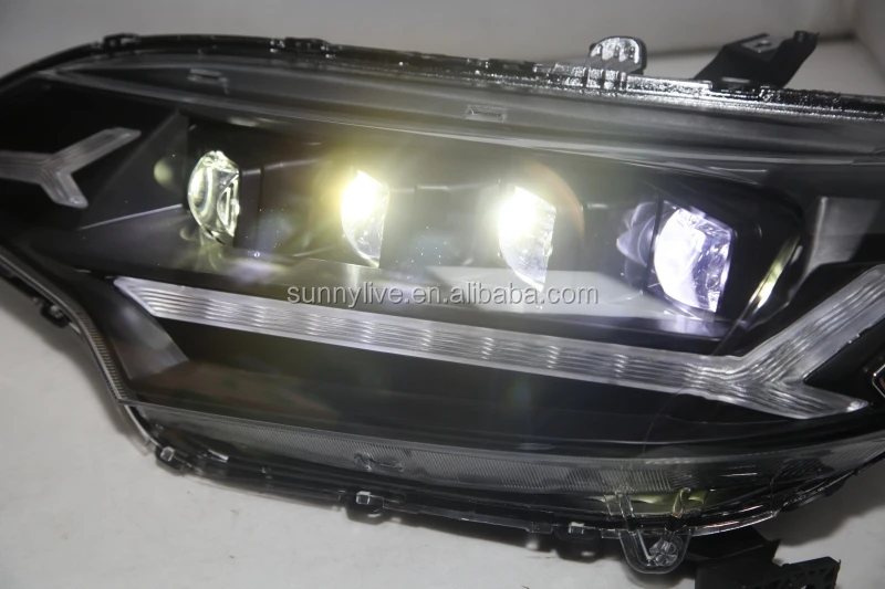 Full led headlight For HONDA for Fit Jazz 2014-2016 year  Black Housing JC