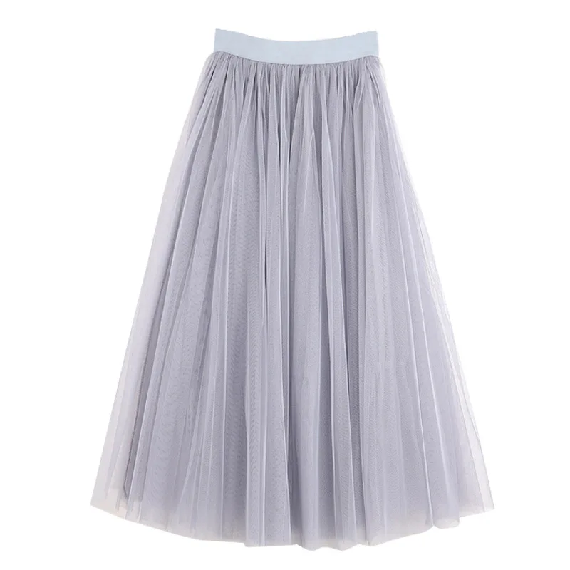 

Pleated Mesh half-length dress 2018 spring and summer Korean star Adult Women Tutu Skirt, Shown