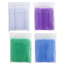 100 pçs/lote Durável Micro Indivíduo Extensão Dos Cílios Descartável Aplicadores Mascara Escova Para As Mulheres Por Atacado