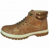 high quality leather brown ankle work boots for men