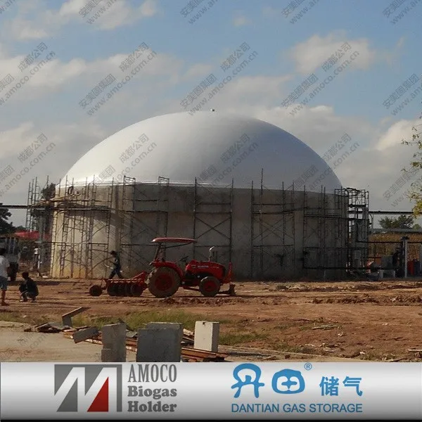 
Double membrane cover, membrane balloon, biogas holder in Thailand 