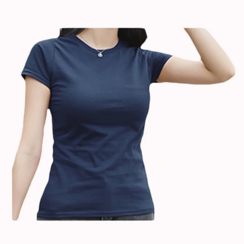 
Wholesale Buy Order Custom Make All Cheap Sport-wear Printed Online Personalized Soft Women T-Shirt 