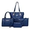 Thailand Fashion luxury boston women Handbag Tote bags Shoulder body cross bag 5pcs PU Leather hand bags purse set for lady