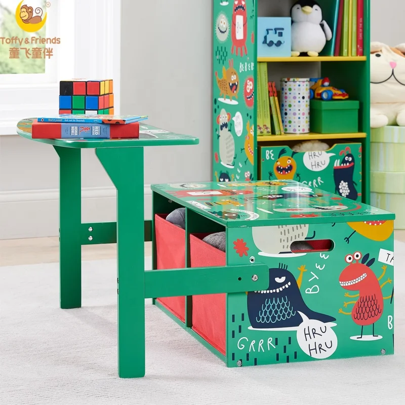 toy storage bench and desk