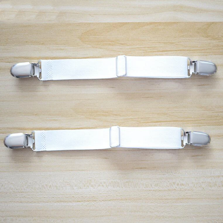 4 件可调床角持有人弹性吊带夹子