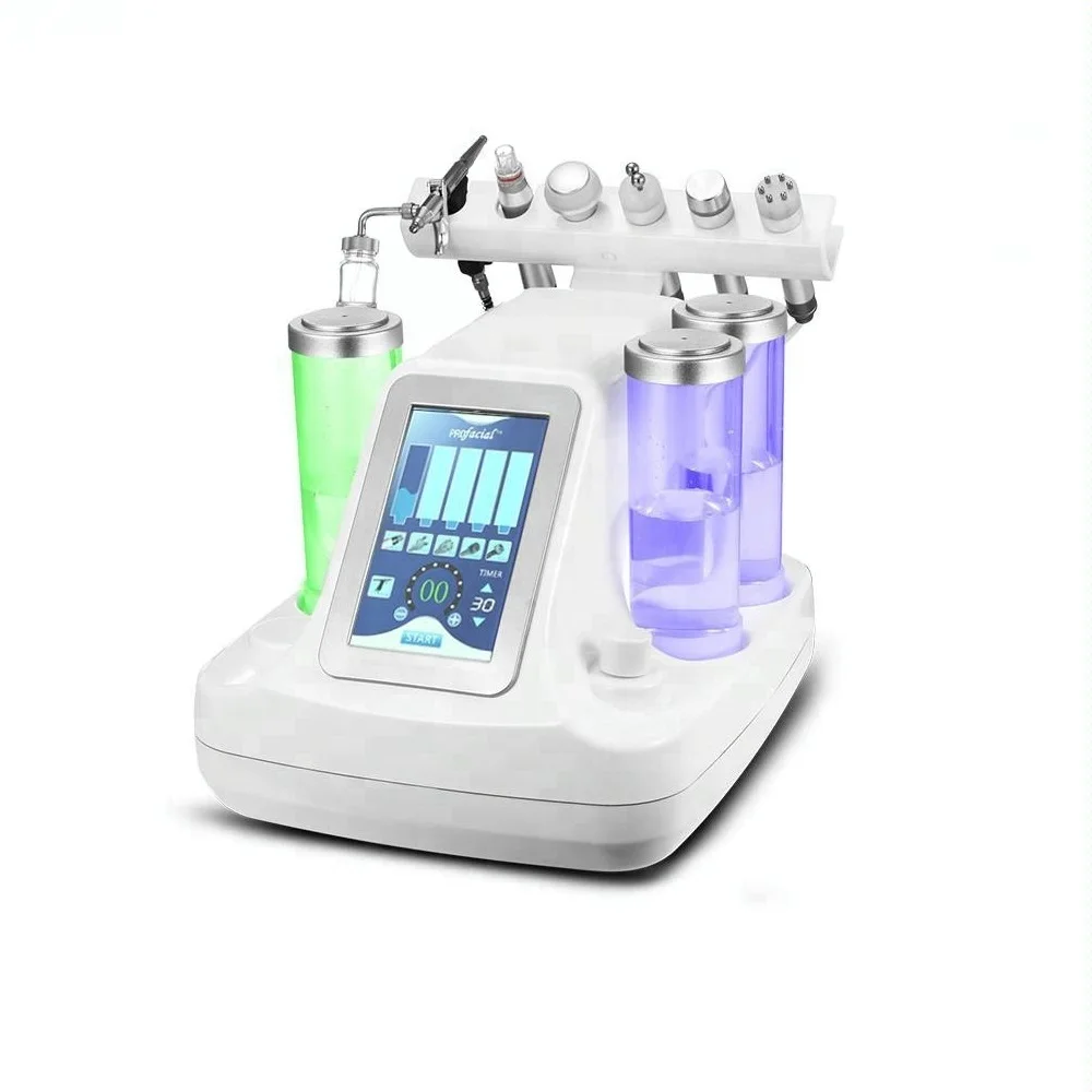 

MOQ 1 High quality 6 in 1 ultrasonic facial machine skin care machine with CE, White