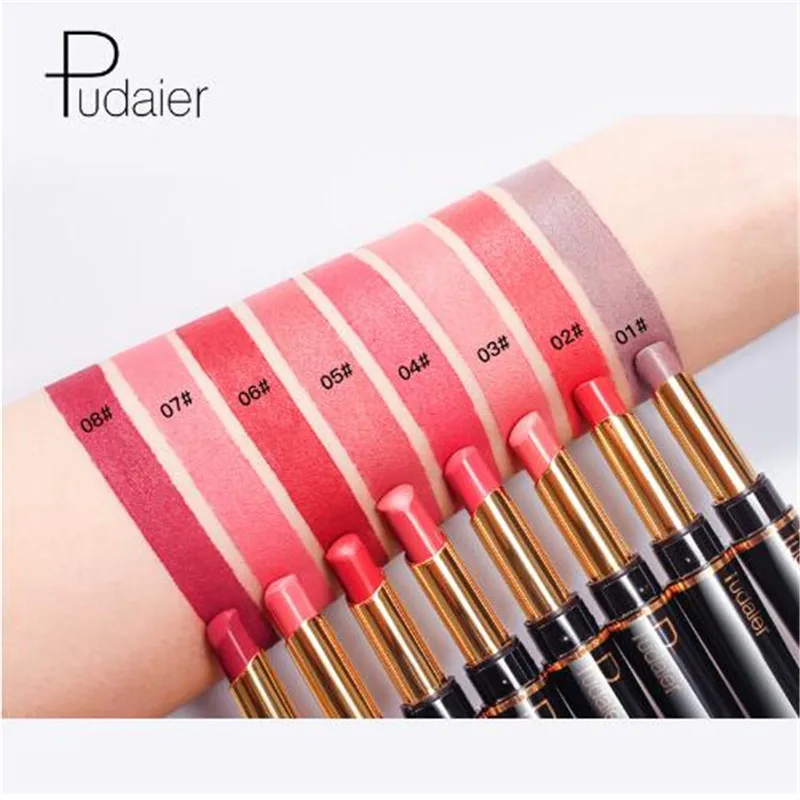 

PUDAIER 16 Colors Long Lasting Velvet 2 in1 Lipstick With Lip Liner Waterproof