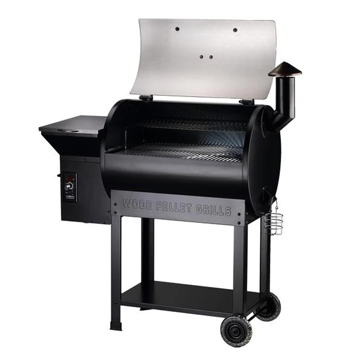 Wood Pellet Smoker With Stainless Steel Lid Bbq Grill Electric Digital Controller Barbecue