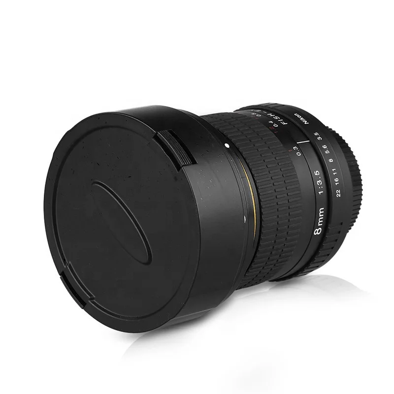 

super wide angle anamorphic circle fisheye fish eye dslr lenses camera lens, Black