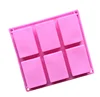 MARCH EXPO Amazion Hot Selling Customized Eco Friendly Rectangle 6 Cavity Silicone soap mold
