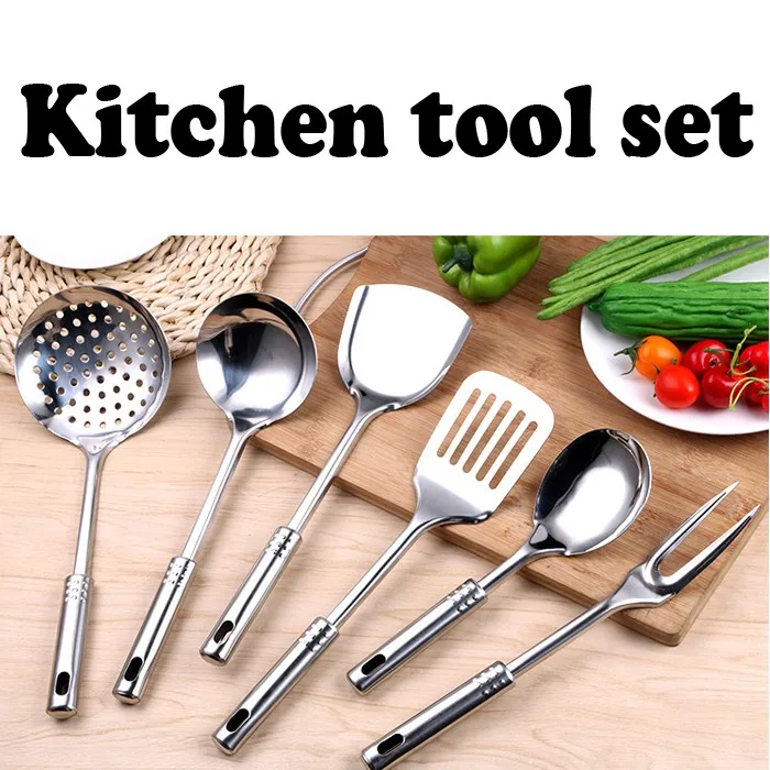 Heatresistant Food Grade Stainless Steel Cooking Utensils Set For Home