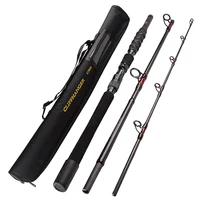 

Fishing Tackle Rod Factory OEM High Carbon Fiber Sea Water Salt Water 3 section Travel Heavy Boat Rod With Bag