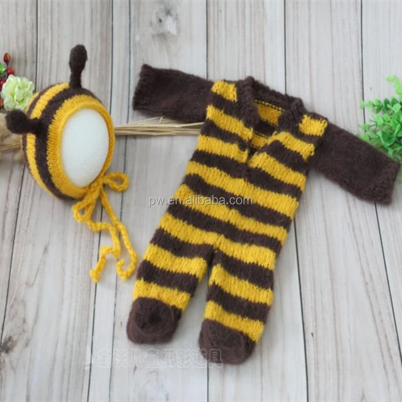 

Newborn knit mohair overall outfit Baby girl hooded romper Crochet mohair bonnet and Baby Sitter photography props