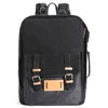 Fashion Design Black Wool Fabric Backpack Suede Leather Outdoor Travel Backpack Sport Hiking Day Backpack