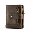OEM Zipper genuine leather slim wallet for men