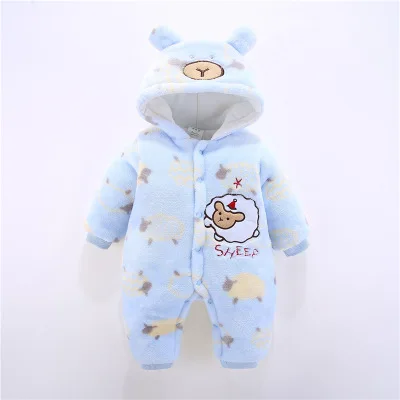 

2018 New Baby Winter Romper Cotton Padded Thick Newborn Baby Girl Warm Jumpsuit Autumn Fashion Baby's Wear Kid Climb Clothes